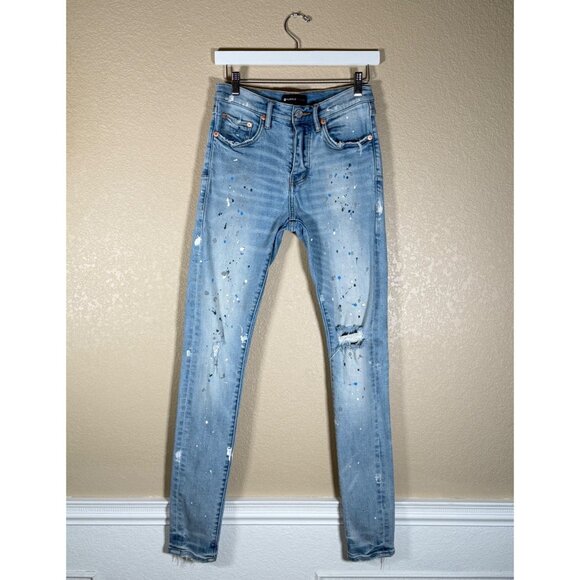Purple Brand Other - ❌SOLD❌Purple Brand Men's Slim Fit jeans Paint Splatter Distressed Style P001